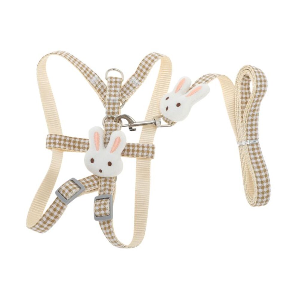 Durable Bunny Style Pet Leash Kit 47.24" Long Coffee Color